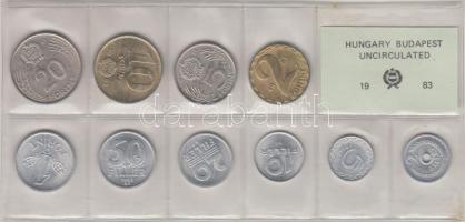 1983. 2f-20Ft 10db klf érmés forgalmi sor fóliatokban T:1