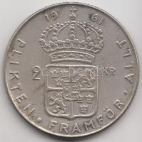 Svédország 1962. 2K Ag VI. Gusztáf T:2- Sweden 1962. 2 Kronor Ag Gustaf VI C:VF