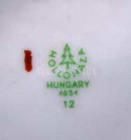 Hollóházi virágmintás váza, kézzel festett, jelzett, hibátlan, m: 24 cm