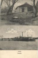 Uszód hajóállomási épület, kikötő (Rb)