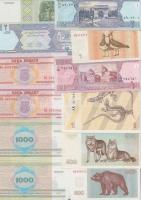 Afganisztán/Fehéroroszország/Lettország 12db modern bankjegy T:I
Afghanistan/Belarus/Latvia 12pcs of...
