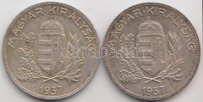 1937. 1P Ag (2x) T:2