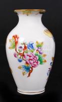 Herendi Viktória mintás váza, kézzel festett, jelzett, hibátlan, m:14 cm / Herend porcelain hand-painted Victoria vase
