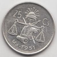 Mexikó 1951. 25c Ag T:2 Mexico 1951. 25 Centavos Ag C:XF