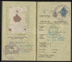 1937 Keményfedeles, fénykép nélküli magyar útlevél / Hungarian passport