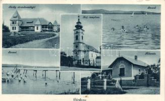 Gárdony vasútállomás, Sirály strandvendéglő, strand