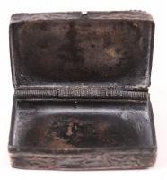 Ezüst (Ag) ékszertartó, tetején zománcozott arab felirattal, jelzett /
Silver jewelery box 28,6 g, 2...