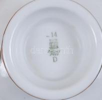 Zsolnay hiányos teás készlet, jelzett (háború előtti), hibátlan, matricás