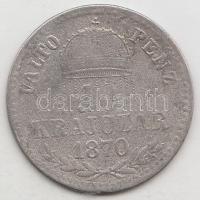 1870KB 10kr Ag Váltó Pénz T:3-