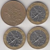 Franciaország 1976-1991. 10Fr (4x) klf T:2
France 1976-1991. 10 Francs (4x) different C:XF