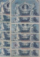 Német Birodalom/Császárság 1908. 100M piros pecsét és sorszám (7x) + zöld pecsét és sorszám (5x) T:I...