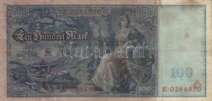 Német Birodalom/Császárság 1910. 100M piros pecsét és sorszám (5x) T:III
German Empire 1910. 100 Mar...