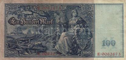 Német Birodalom/Császárság 1910. 100M piros pecsét és sorszám (5x) T:III
German Empire 1910. 100 Mar...