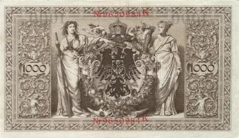 Német Birodalom/Császárság 1910. 1000M hétjegyű sorszám, piros pecsét (5x) T:I-/II
German Empire 191...