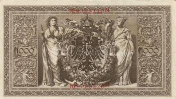 Német Birodalom/Császárság 1910. 1000M hétjegyű sorszám, piros pecsét (5x) T:I-/II
German Empire 191...