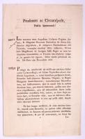 1808 Helytartótanácsi levél a Badeni Nagyhercegséggel és a bajor területekkel kapcsolatos ügyekről, báró Mednyánszky János, Darvas Ferenc, Pestyánszky Lajos saját kezű aláírásával, 5 nyomtatott oldal