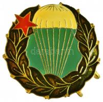 ~1960. "Munkásőr" szolgálati zománcozott aranyozott jelvény 5 év szolgálat után + ejtőerny...