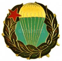 ~1960. "Munkásőr" szolgálati zománcozott aranyozott jelvény 5 év szolgálat után + ejtőerny...
