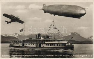 Bodensee, LZ 127 Graf Zeppelin, double-screw diesel snowmobile Allgäu, plane (fl)