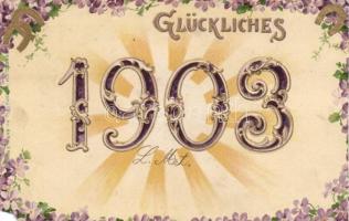 1903 New Year, Emb. litho (EM)