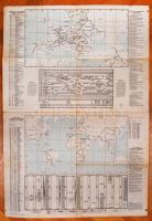 1943. Rádiómutató. Rövid-, közép-, és hosszúhullámú műsoros rádióállomás hullámhossz, sugárzó energi...
