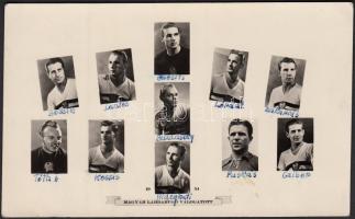 cca 1952. Aranycsapat, képeslap. 14,5x9 cm.