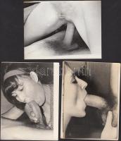 cca 1950. Amatőr, pornó fotók. 11 db. 9x12 cm