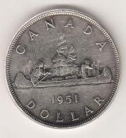 Kanada 1951. 1$ V.György Ag T:2