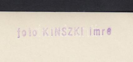 1933-1937 Kinszki Imre (1901-1945): Nyomok a hóban. Vintage fotó, hátoldalán szerzői pecséttel jelze...