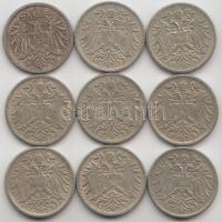Ausztria 1915. 10h (6x) + 1916. 10h (3x) T:2,2-
Austria 1915. 10 heller (6x) + 1916. 10 heller (3x) ...