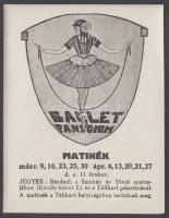 1910 Ballet pantomim matinék reklámbélyeg