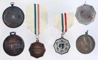 6db vegyes sportérem/díjérem magyar és csehszlovák T:2,2-