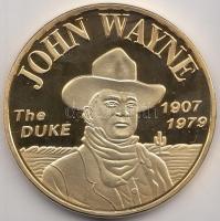 DN. John Wayne 1907-1979 - A herceg aranyozott emlékérem (39mm) T:PP ND John Wayne 1907-1979 - The Duke gold plated comemmorative medallion (39mm) C:PP