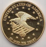 DN. "John Wayne 1907-1979 - A herceg" aranyozott emlékérem (39mm) T:PP
ND "John Wayne...