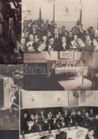 1916-1940 9db kfl méretű fotó vendéglőkről, társaságokról, mulatságokról stb. (A legnagyobb képen eg...