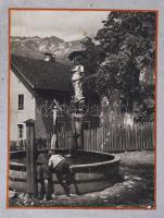 cca 1937 Tompa Pál: Kútnál. Vintage fotó kiállítási tablón (Magyar Pénzintézeti Sportegyesületek lig...