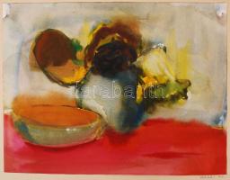 Váradi jelzéssel: Csendélet. Akvarell, papír, 27×36 cm