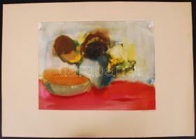 Váradi jelzéssel: Csendélet. Akvarell, papír, 27×36 cm