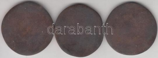 DN. 3db klf Buda és Pest városi pecsét emlékérme T:1