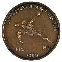 1982. "Fédération Internationale d'Escrime Róma vívó világverseny" Br emlékérem (40mm...