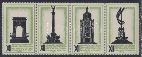 1930 Nemzetközi Építészkongresszus és Tervkiállítás levélzáró ív