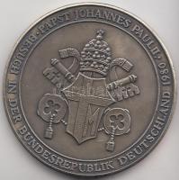 NSZK 1980. "II. János Pál pápa németországi látogatása" fém emlékérem T:2
GFR 1980. "...