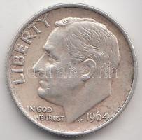 Amerikai Egyesült Államok 1964. 1d Ag "Roosevelt" T:2
USA 1964. 1 Dime Ag "Roosevelt&...