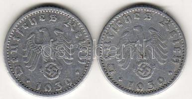 D.3.Reich 1939E + 1939F 50Pf Alu h.k-tel T:3