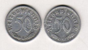 D.3.Reich 1939E + 1939F 50Pf Alu h.k-tel T:3
