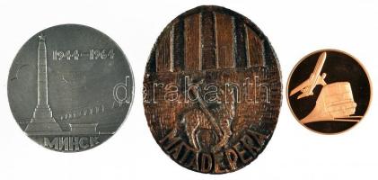 Szerbia 1970-es évek 2db klf Újvidék plakett T:2 +  3db klf vegyes Br és Al emlékérem T:PP,2
Serbia ...