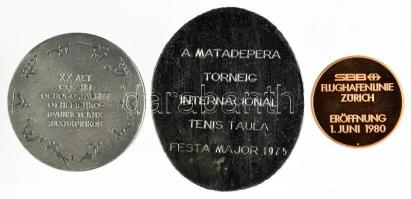 Szerbia 1970-es évek 2db klf Újvidék plakett T:2 +  3db klf vegyes Br és Al emlékérem T:PP,2
Serbia ...