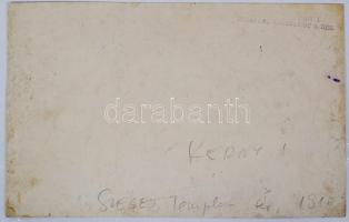 1916 Kerny István (1879-1963) : Szeged, Templom tér. Vintage fotó, hátoldalán szerzői pecséttel jelz...