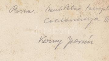 cca 1930-1935 Kerny István (1879-1963): Róma, Szent Péter templom, oszlopcsarnok. Vintage fotó, jelz...