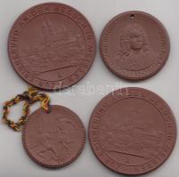 NDK 1959-. 4db különféle Meisseni porcelán emlékérem T:1
GDR 1959-. 4pcs of different Meissen porcel...